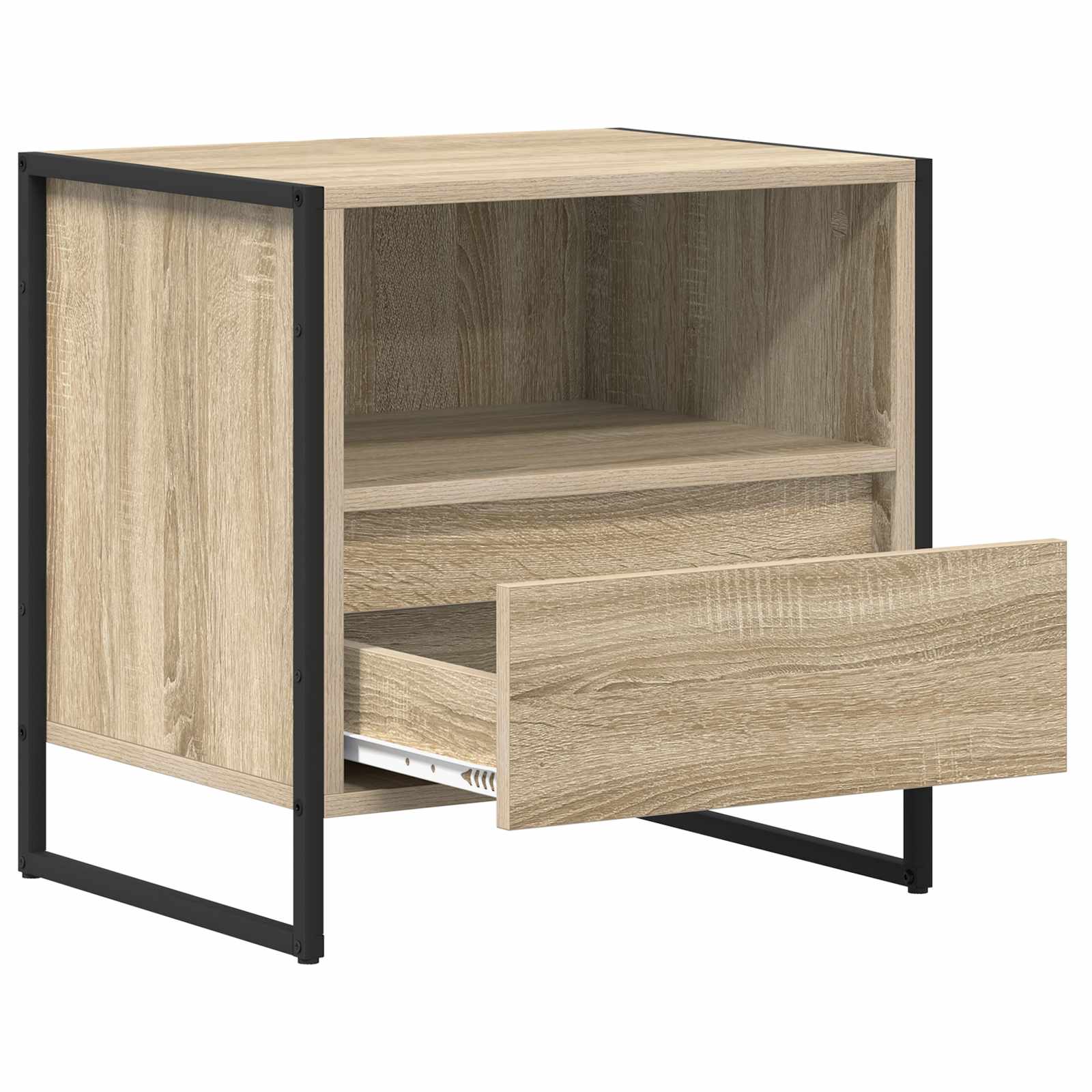 Nachtkastje met lade Sonoma 50 x 39,5 x 50 cm Bewerkt hout