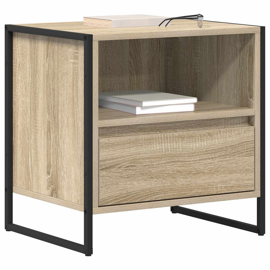 Nachtkastje met lade Sonoma 50 x 39,5 x 50 cm Bewerkt hout
