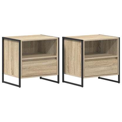 Nachtkastje 2 pcs Sonoma 50 x 39,5 x 50 cm Bewerkt hout