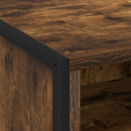 Nachtkastje met lade Rook Eik 50 x 39,5 x 50 cm Bewerkt hout