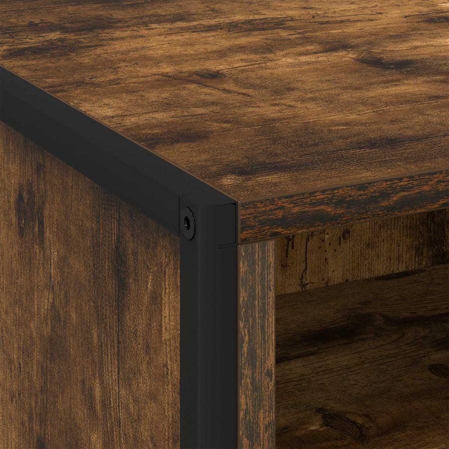 Nachtkastje met lade Rook Eik 50 x 39,5 x 50 cm Bewerkt hout