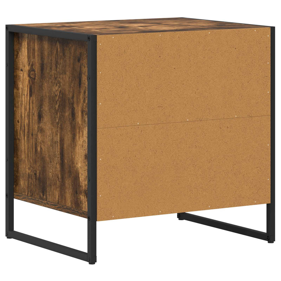 Nachtkastje 2 pcs Rook Eik 50 x 39,5 x 50 cm Bewerkt hout