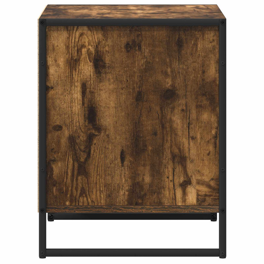 Nachtkastje 2 pcs Rook Eik 50 x 39,5 x 50 cm Bewerkt hout