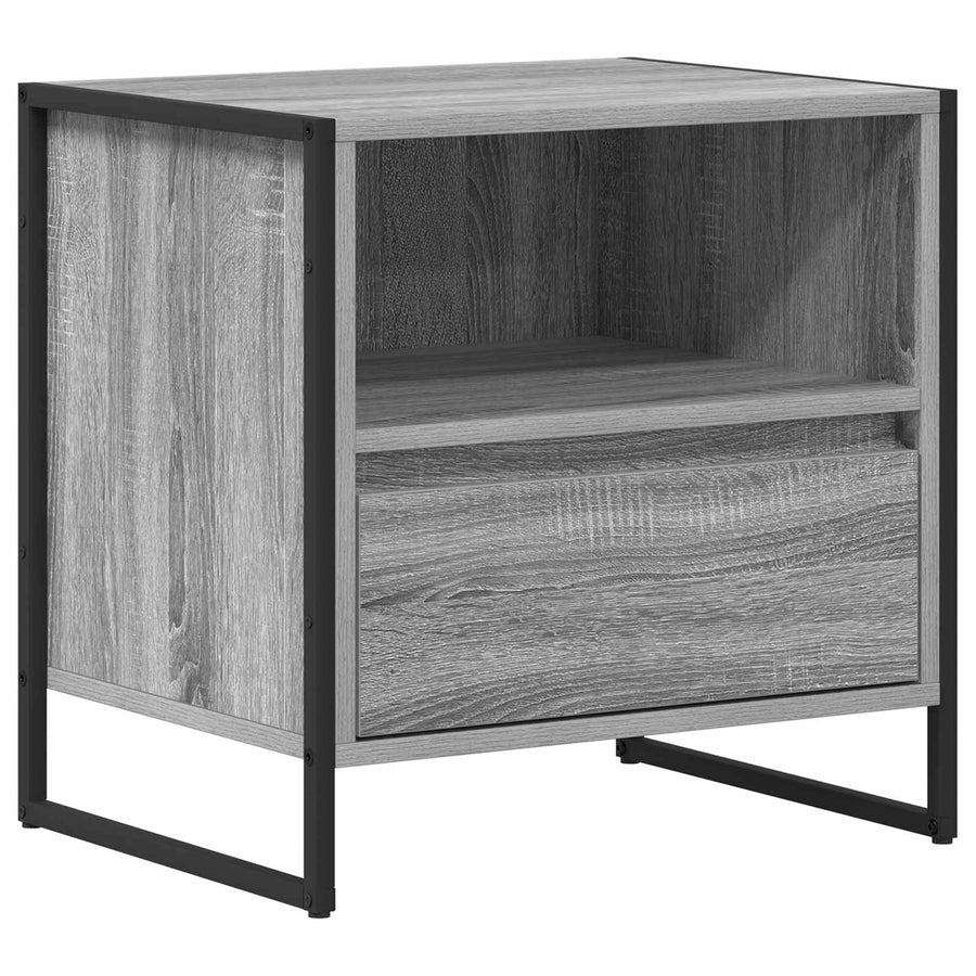 Nachtkastje Grijs Sonoma 50 x 39,5 x 50 cm Bewerkt hout