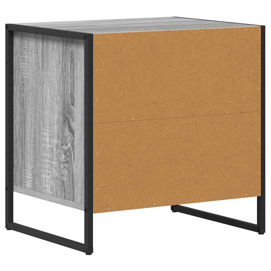 Nachtkastje Grijs Sonoma 50 x 39,5 x 50 cm Bewerkt hout