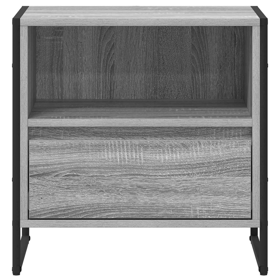 Nachtkastje Grijs Sonoma 50 x 39,5 x 50 cm Bewerkt hout