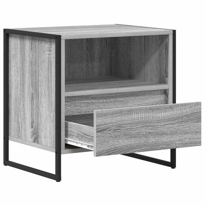 Nachtkastje Grijs Sonoma 50 x 39,5 x 50 cm Bewerkt hout