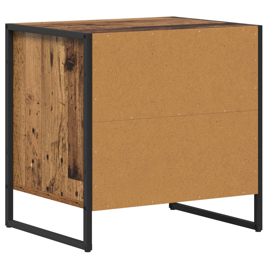 Nachtkastje 2 pcs Oud Hout 50 x 39,5 x 50 cm Bewerkt hout