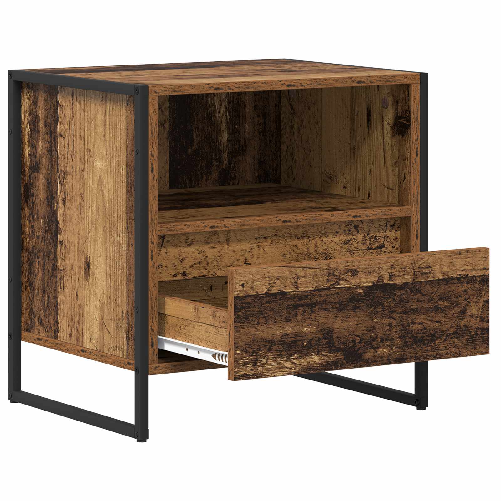 Nachtkastje 2 pcs Oud Hout 50 x 39,5 x 50 cm Bewerkt hout