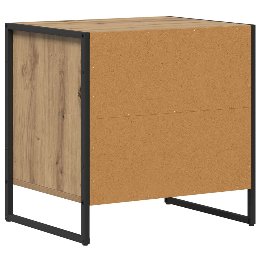 Nachtkastje Ambachtelijk eiken 50 x 39,5 x 50 cm Bewerkt hout