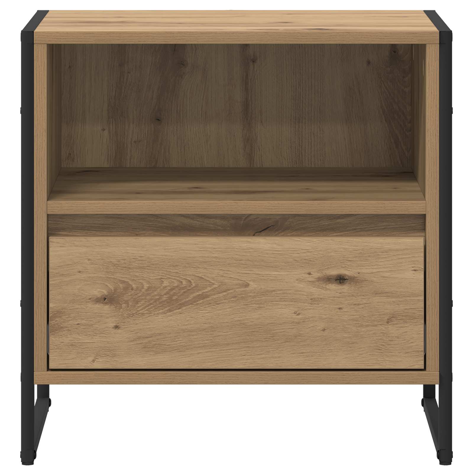 Nachtkastje Ambachtelijk eiken 50 x 39,5 x 50 cm Bewerkt hout