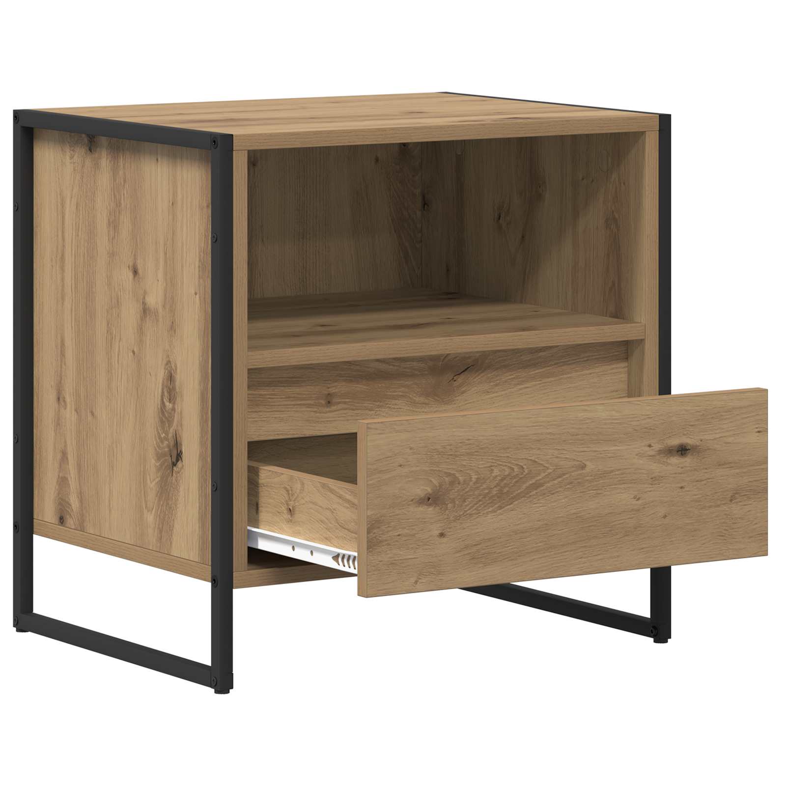 Nachtkastje Ambachtelijk eiken 50 x 39,5 x 50 cm Bewerkt hout