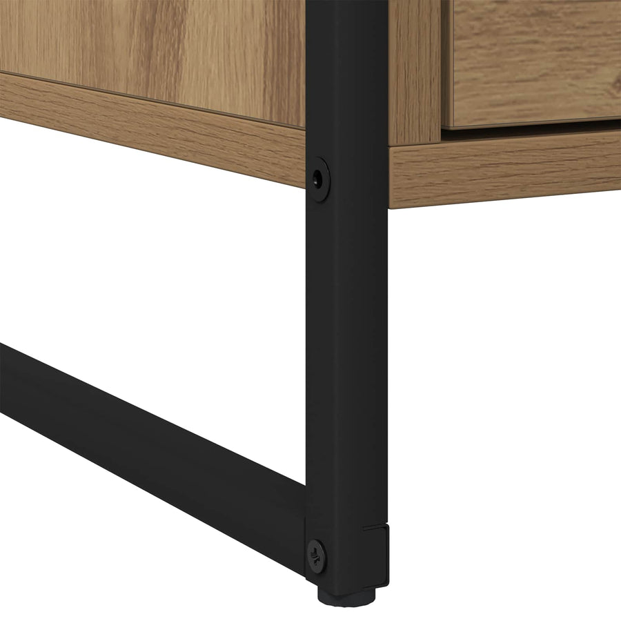 Nachtkastje met lade 2 pcs Ambachtelijk eiken 50 x 39,5 x 50 cm