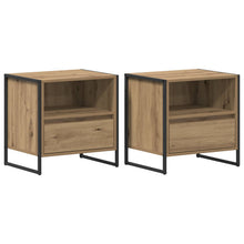 Nachtkastje met lade 2 pcs Ambachtelijk eiken 50 x 39,5 x 50 cm