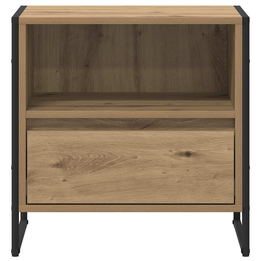 Nachtkastje met lade 2 pcs Ambachtelijk eiken 50 x 39,5 x 50 cm