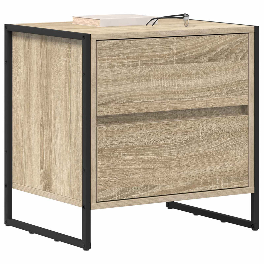 Nachtkastje met lade Sonoma 50 x 39,5 x 50 cm Bewerkt hout