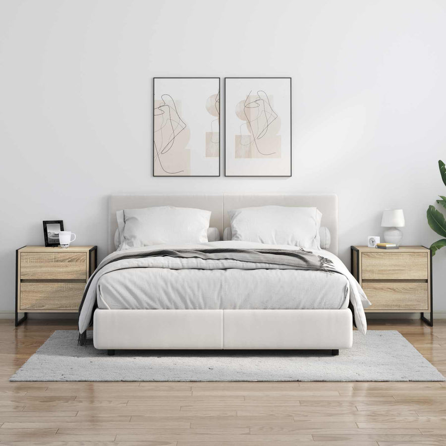 Nachtkastje 2 pcs Sonoma 50 x 39,5 x 50 cm Bewerkt hout