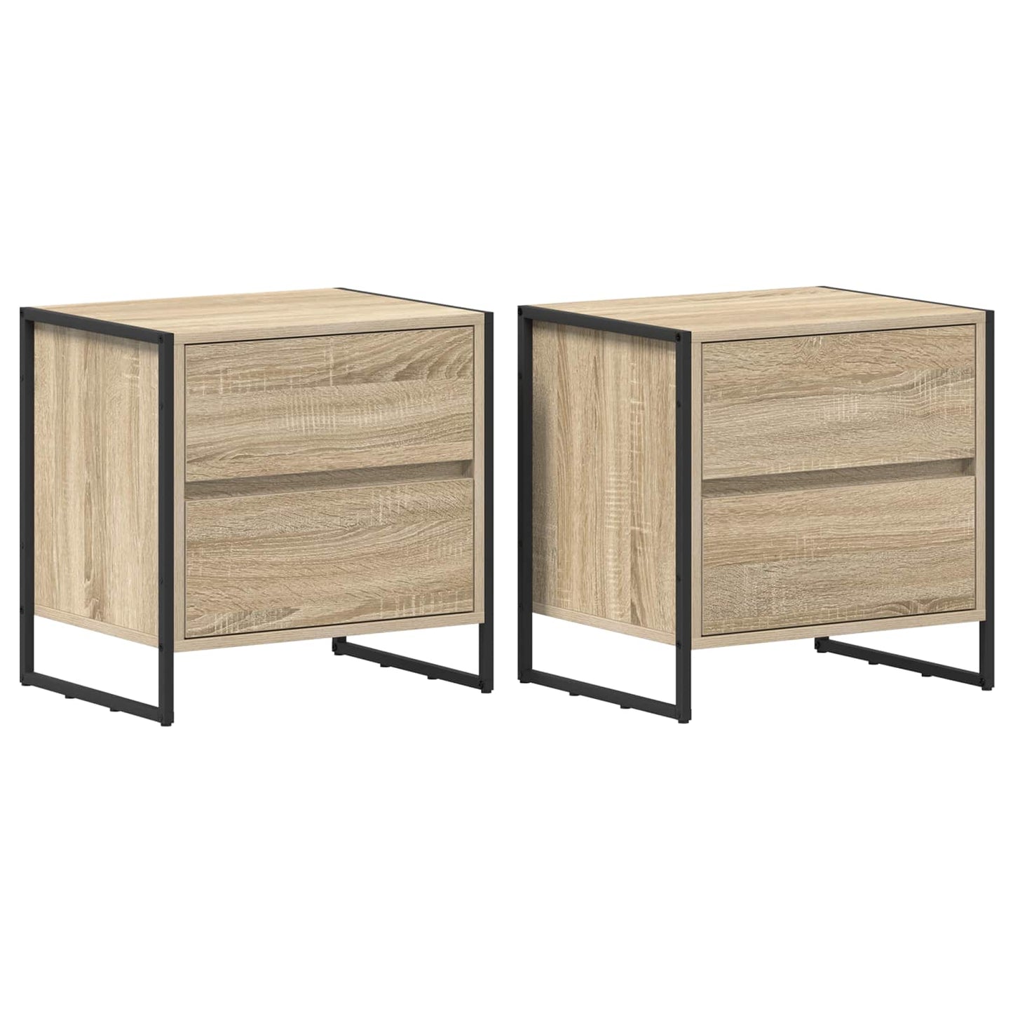 Nachtkastje 2 pcs Sonoma 50 x 39,5 x 50 cm Bewerkt hout
