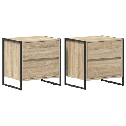 Nachtkastje 2 pcs Sonoma 50 x 39,5 x 50 cm Bewerkt hout