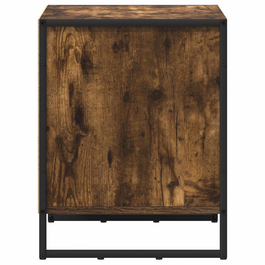 Nachtkastje met lade Rook Eik 50 x 39,5 x 50 cm Bewerkt hout