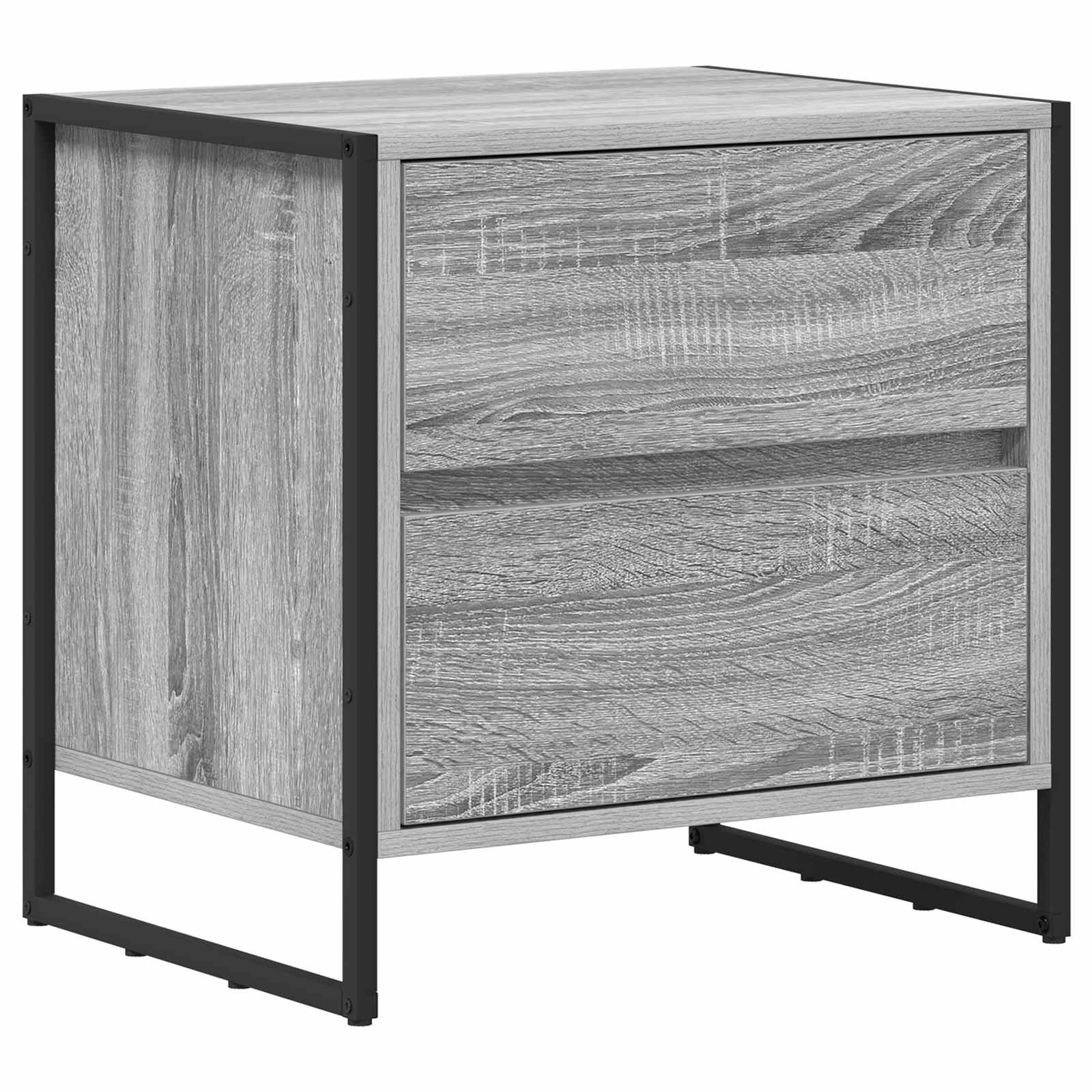 Nachtkastje Grijs Sonoma 50 x 39,5 x 50 cm Bewerkt hout