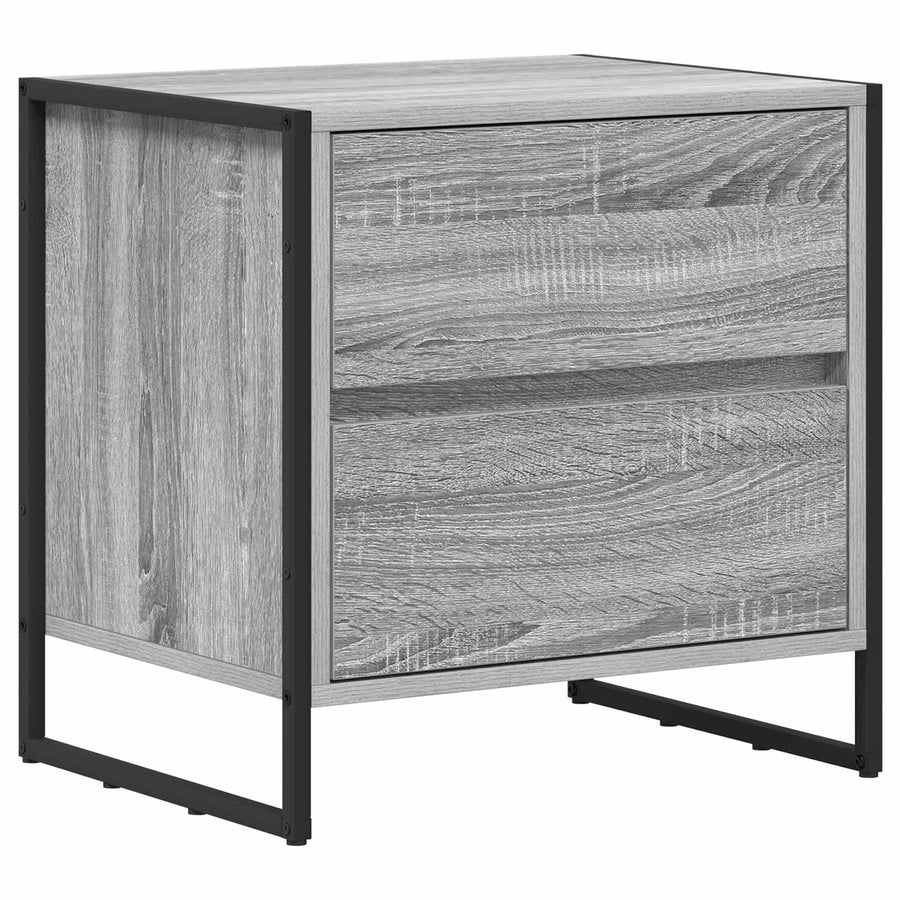 Nachtkastje Grijs Sonoma 50 x 39,5 x 50 cm Bewerkt hout
