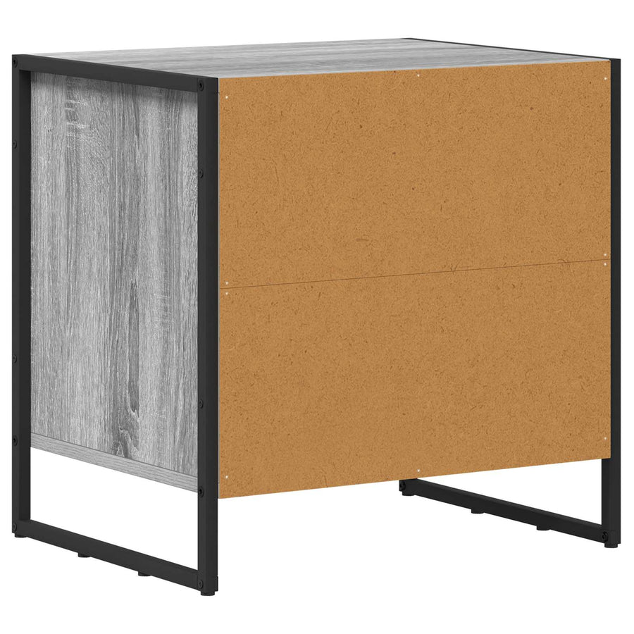 Nachtkastje Grijs Sonoma 50 x 39,5 x 50 cm Bewerkt hout