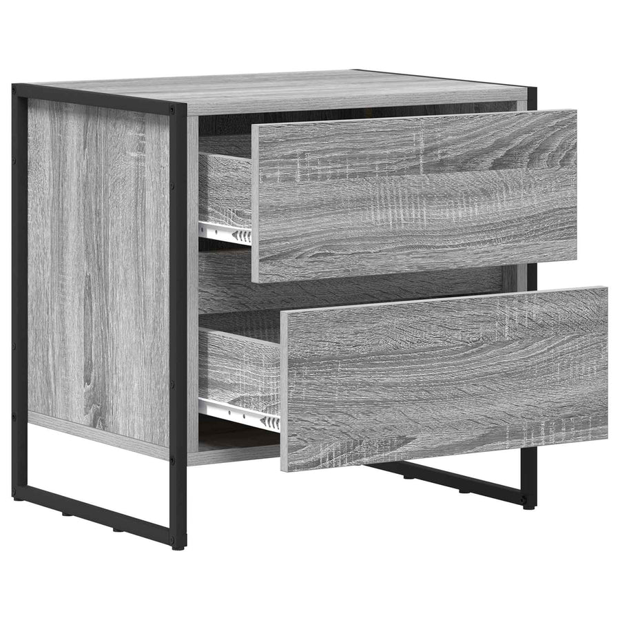Nachtkastje Grijs Sonoma 50 x 39,5 x 50 cm Bewerkt hout