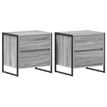 Nachtkastje 2 pcs Grijs Sonoma 50 x 39,5 x 50 cm Bewerkt hout