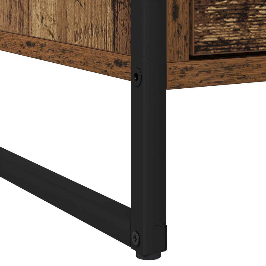 Nachtkastje met lade Oud Hout 50 x 39,5 x 50 cm Bewerkt hout