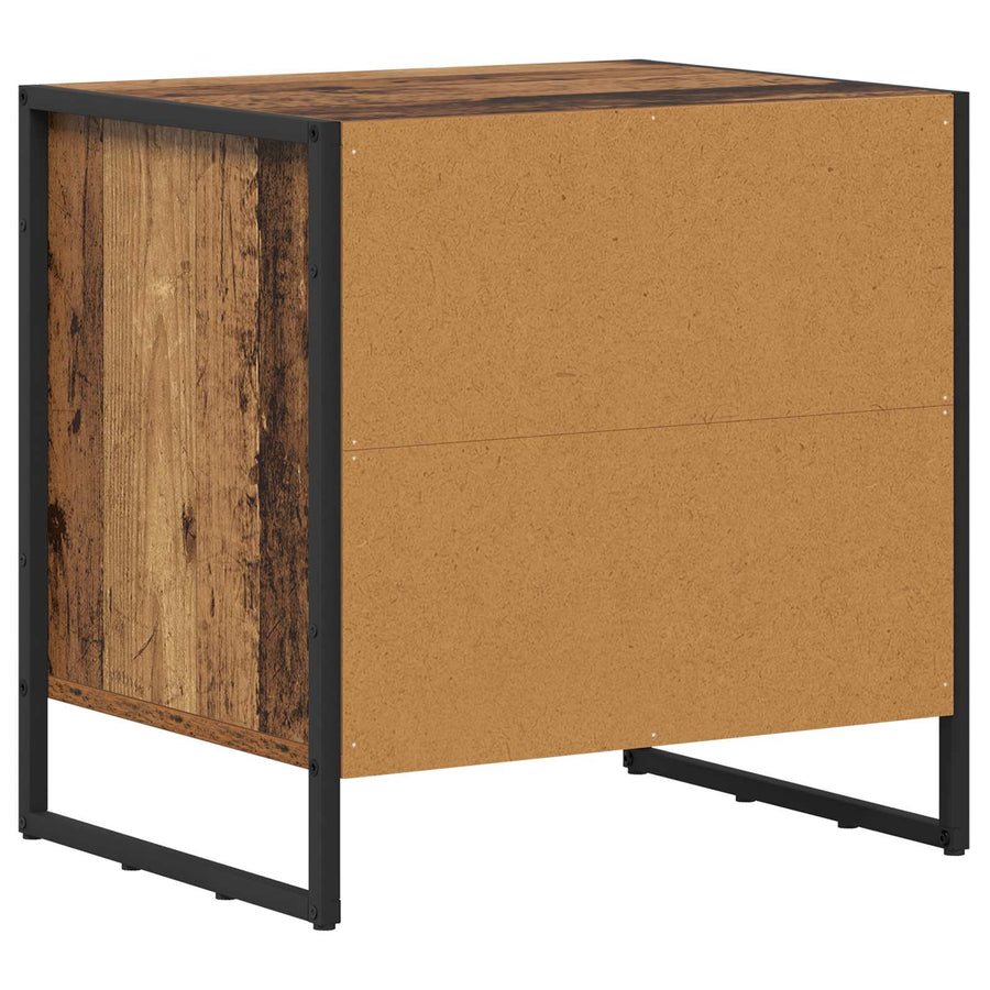 Nachtkastje met lade Oud Hout 50 x 39,5 x 50 cm Bewerkt hout