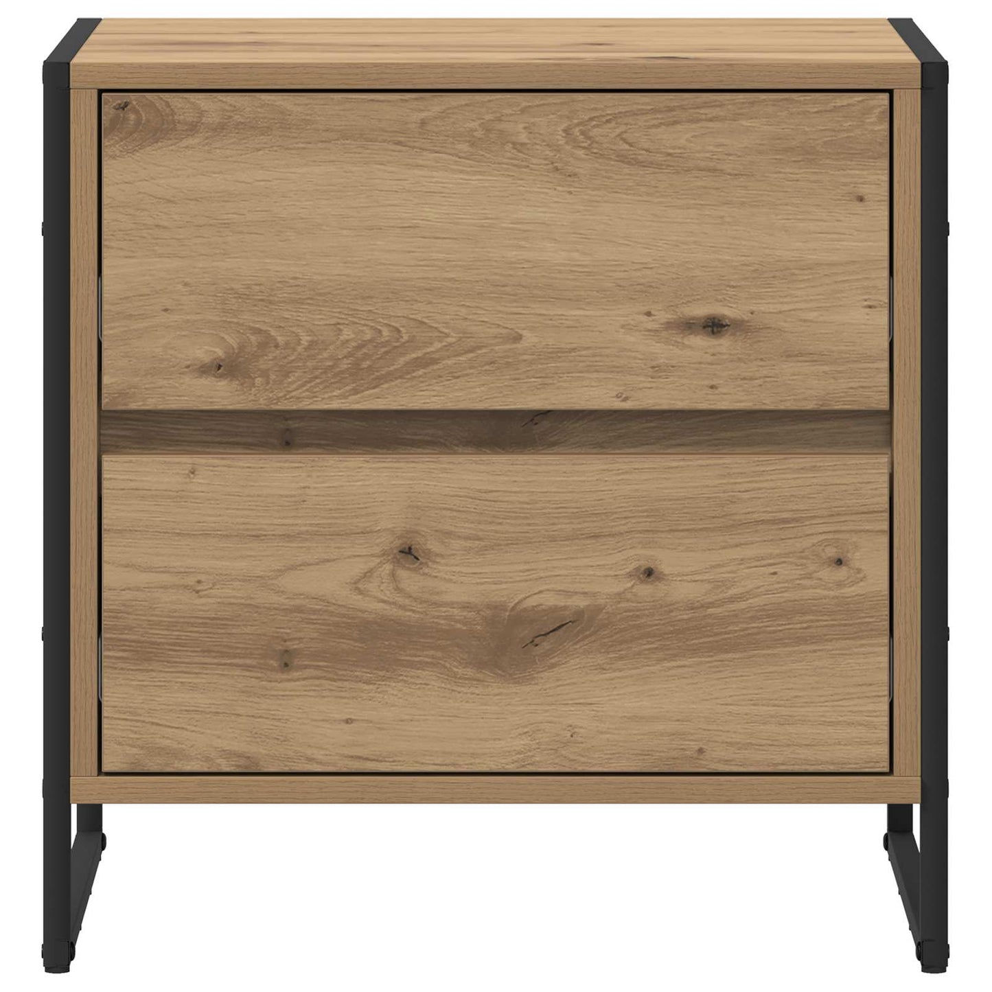 Nachtkastje Ambachtelijk eiken 50 x 39,5 x 50 cm Bewerkt hout