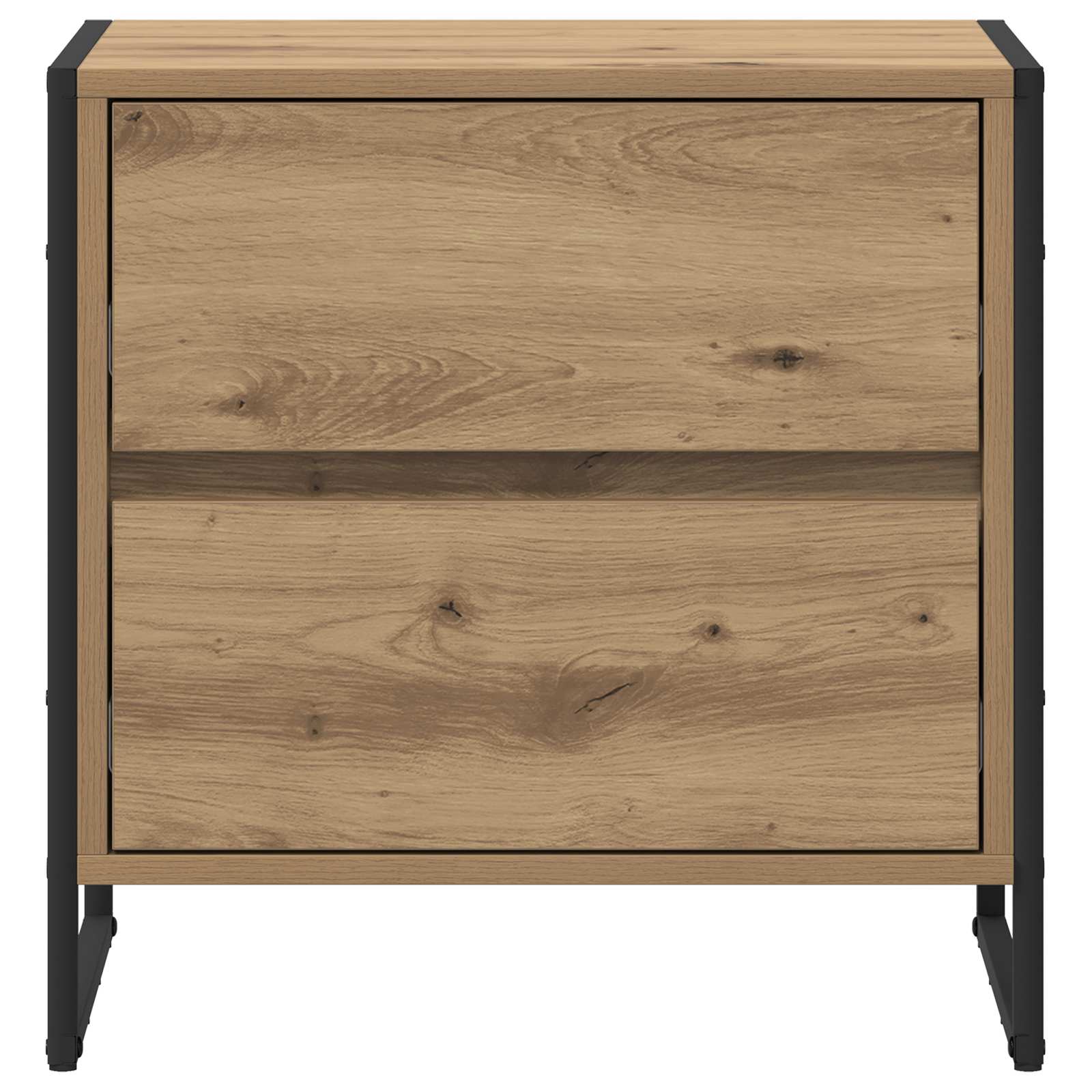 Nachtkastje Ambachtelijk eiken 50 x 39,5 x 50 cm Bewerkt hout