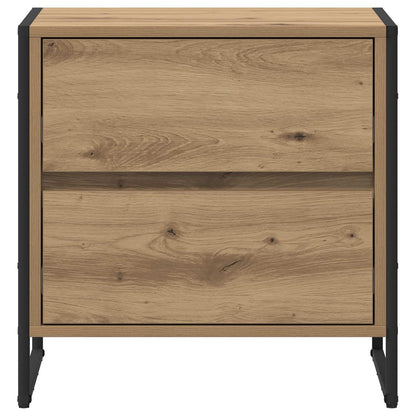 Nachtkastje Ambachtelijk eiken 50 x 39,5 x 50 cm Bewerkt hout