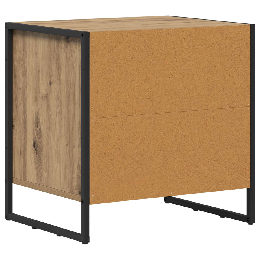Nachtkastje met lade 2 pcs Ambachtelijk eiken 50 x 39,5 x 50 cm