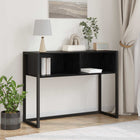 Side Table Black Oak 100 x 36 x 75 cm Engineered Wood