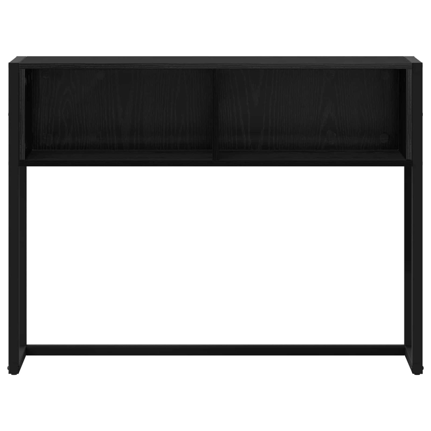 Bijzettafel Zwart Eiken 100 x 36 x 75 cm Bewerkt hout