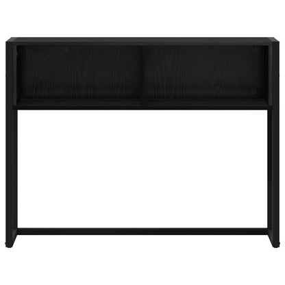 Bijzettafel Zwart Eiken 100 x 36 x 75 cm Bewerkt hout
