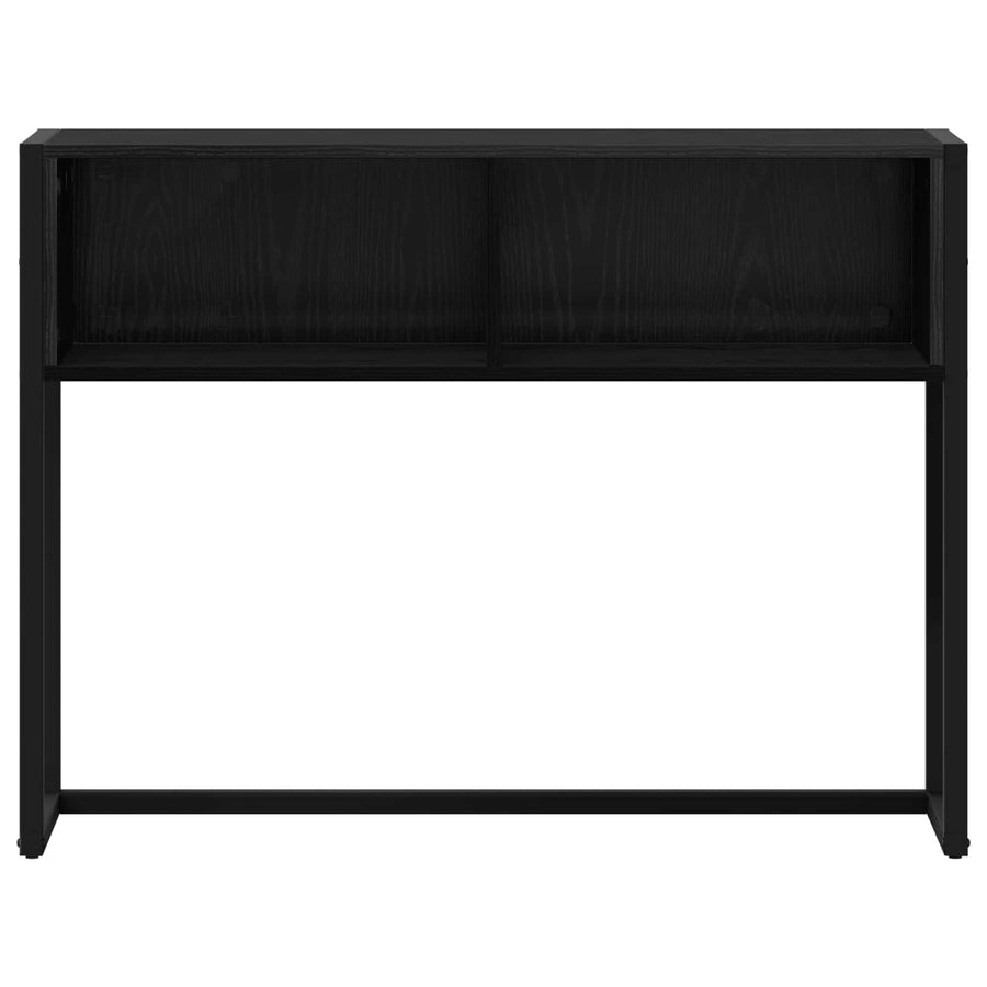 Bijzettafel Zwart Eiken 100 x 36 x 75 cm Bewerkt hout