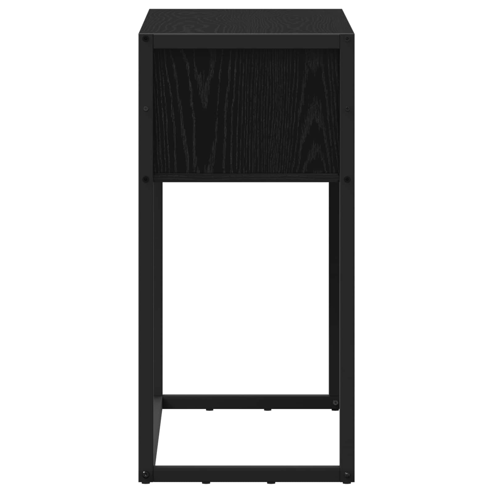 Bijzettafel Zwart Eiken 100 x 36 x 75 cm Bewerkt hout