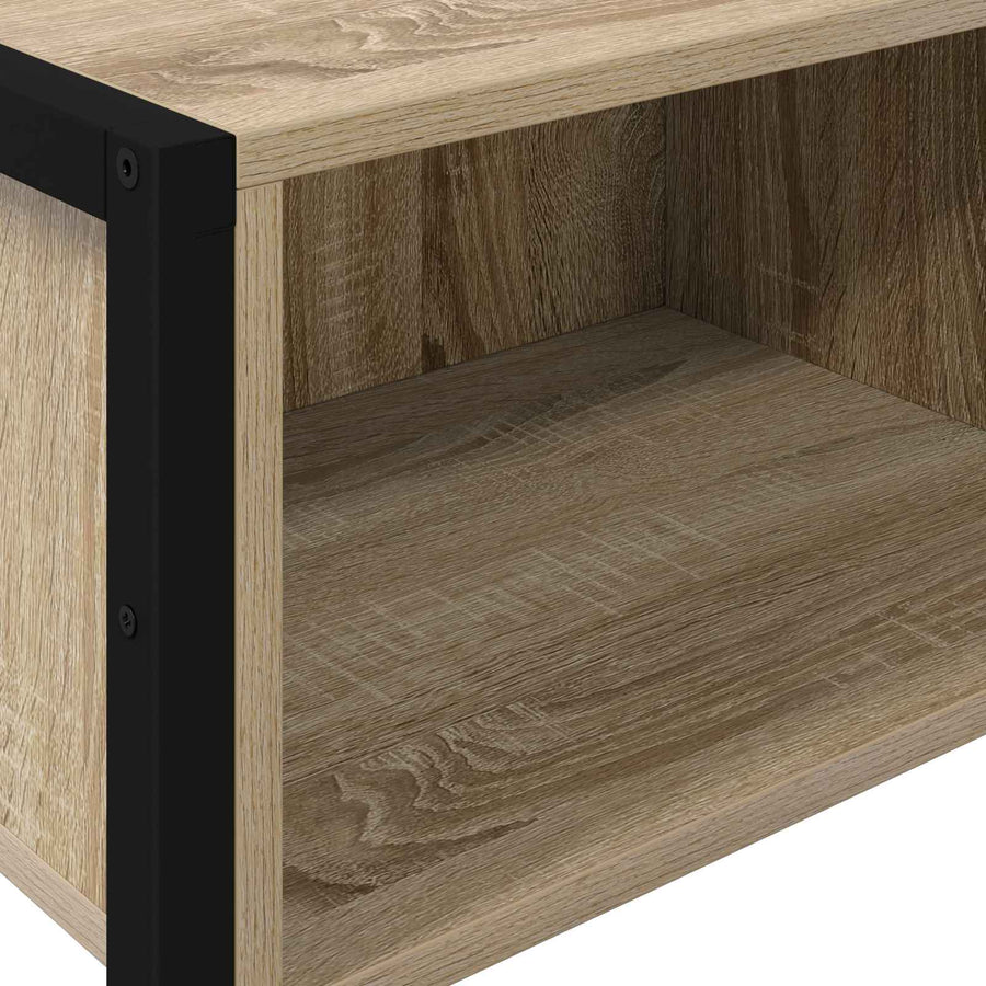 Bijzettafel met opslag Sonoma 100 x 36 x 75 cm Bewerkt hout