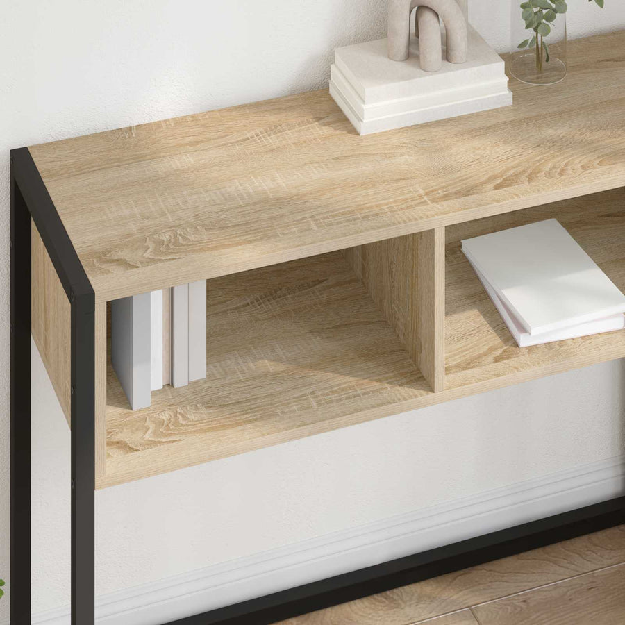 Bijzettafel met opslag Sonoma 100 x 36 x 75 cm Bewerkt hout