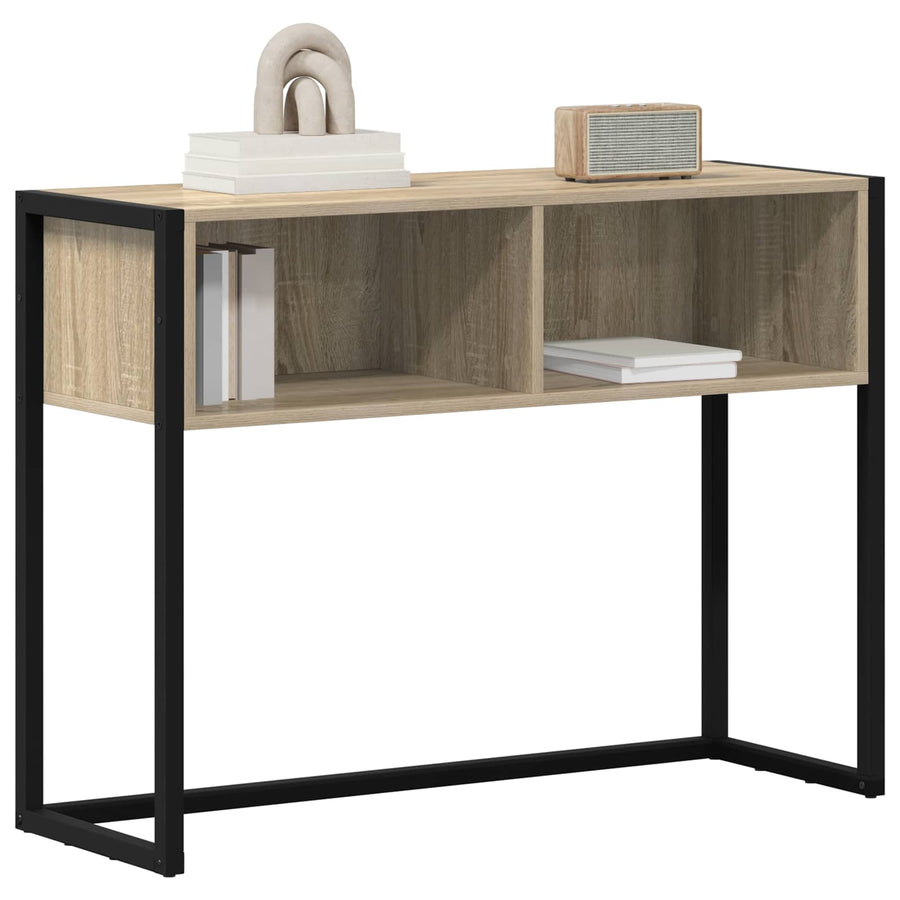Bijzettafel met opslag Sonoma 100 x 36 x 75 cm Bewerkt hout