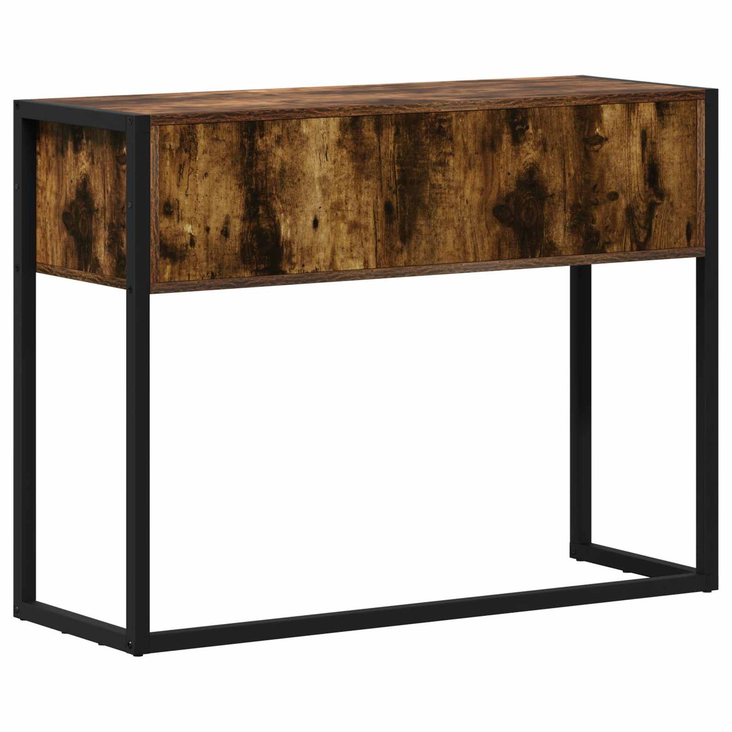 Bijzettafel met opslag Rook Eik 100 x 36 x 75 cm Bewerkt hout