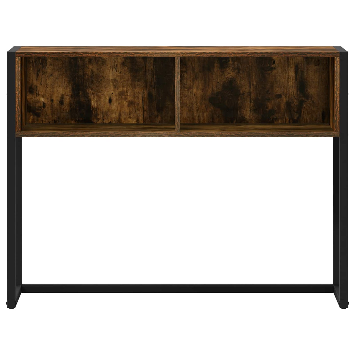 Bijzettafel met opslag Rook Eik 100 x 36 x 75 cm Bewerkt hout