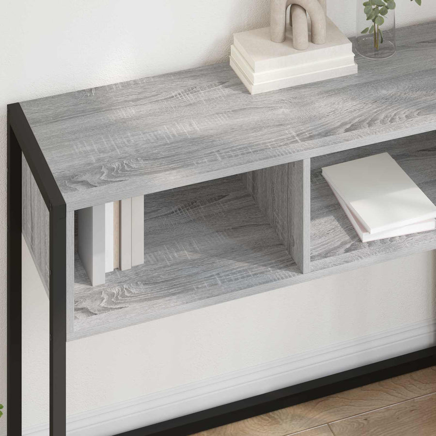 Bijzettafel Grijs Sonoma 100 x 36 x 75 cm Bewerkt hout