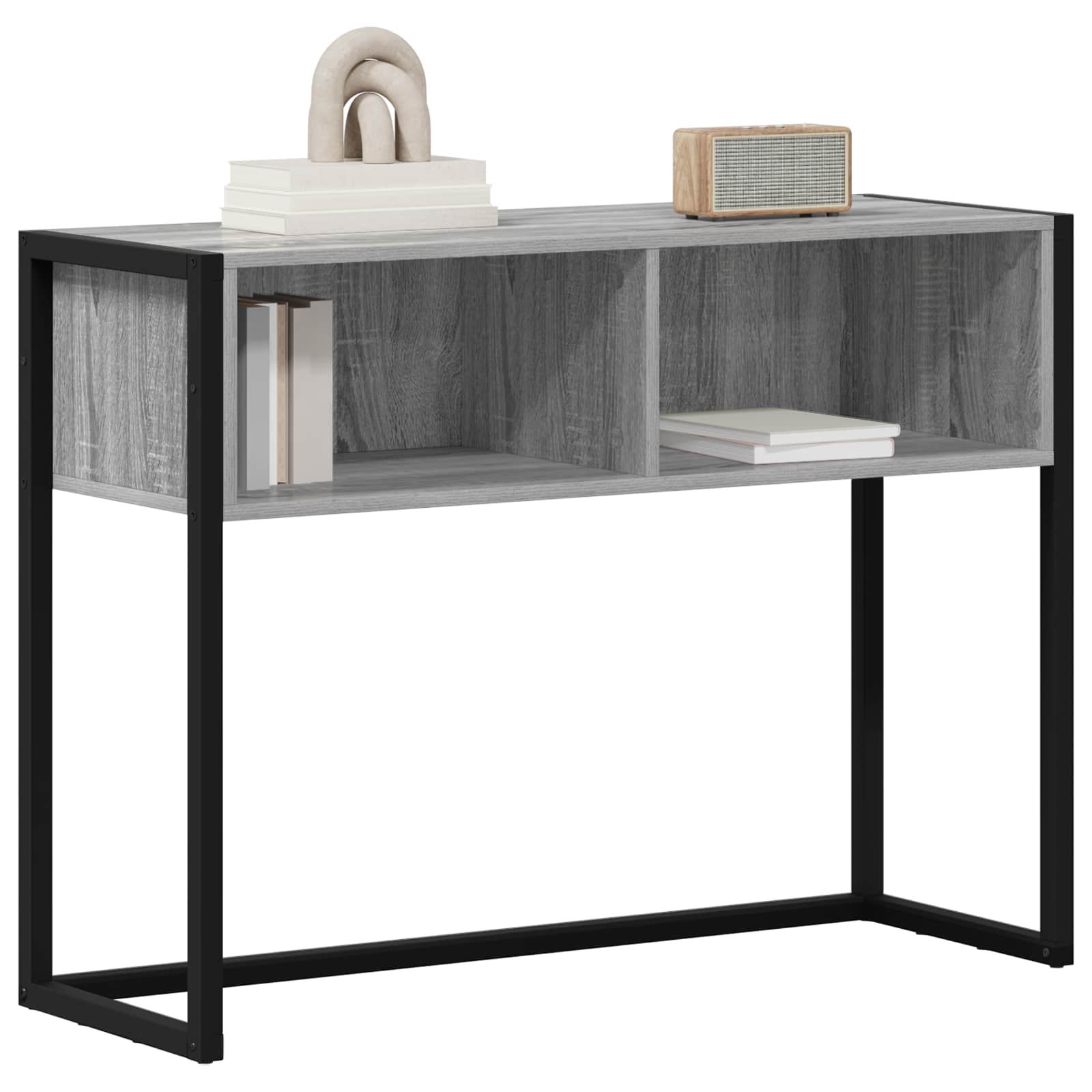 Bijzettafel Grijs Sonoma 100 x 36 x 75 cm Bewerkt hout