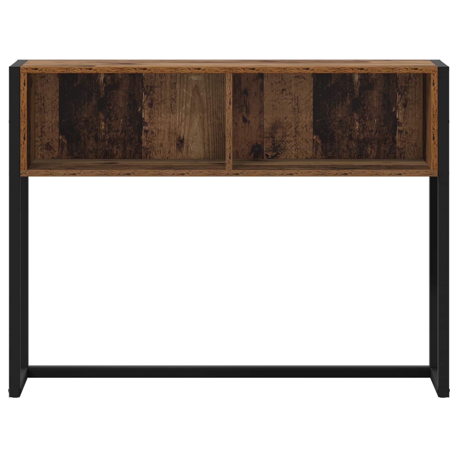 Bijzettafel met opslag Oud Hout 100 x 36 x 75 cm Bewerkt hout