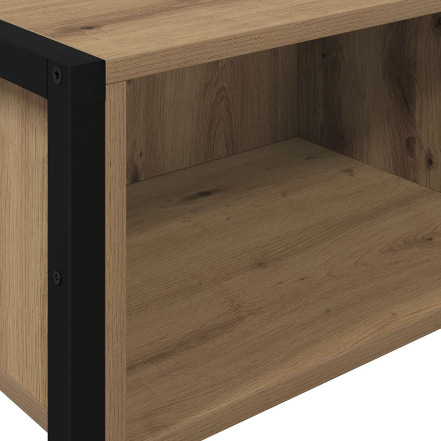 Bijzettafel Ambachtelijk eiken 100 x 36 x 75 cm Bewerkt hout
