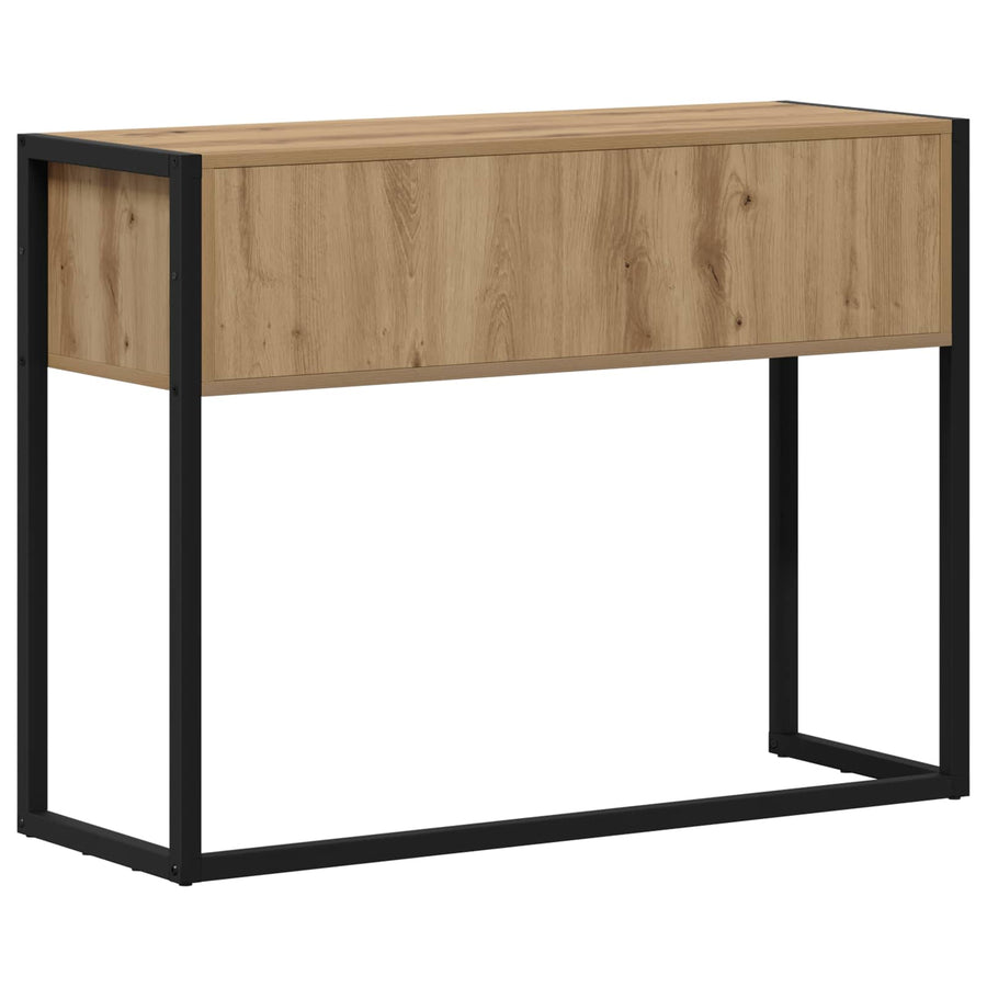 Bijzettafel Ambachtelijk eiken 100 x 36 x 75 cm Bewerkt hout